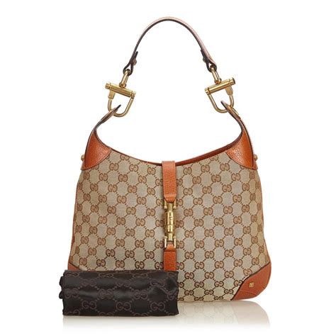 gucci brown handbags|brown vintage Gucci shoulder bag.